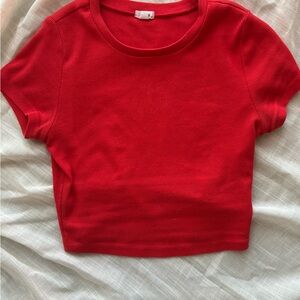 “Garage” (brand) Red cropped T-Shirt
